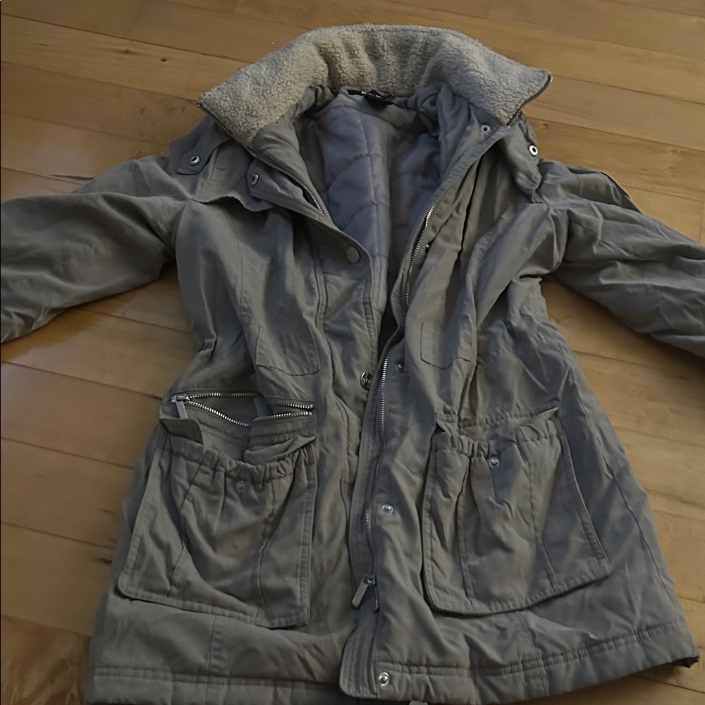 DKNY Gray Quilted Jacket